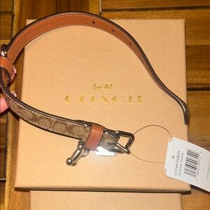 Coach Brown and Tan Dog Collar